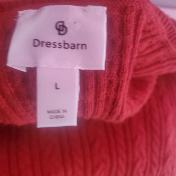 Dress barn rust cable knit sweater size large - Picture 5 of 6